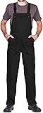 Pantalones con Peto de Trabajo para Hombre, Made in EU, Mono de Trabajo, Azur, Blanco,...