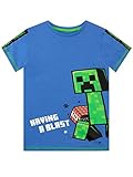 Minecraft Camiseta para Niños Azul 12-13 años
