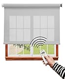 DECORESTOR Estor Enrollable Translucido, Estores Motorizados A Medida. Pack con Mando Y...