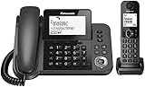 Panasonic KX-TGF310 - Teléfono Fijo Inalámbrico con Supletorio Portátil (2 en 1, LCD,...