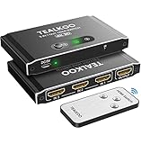 HDMI Switch 4K, HDMI Splitter con Control Remoto, Splitter HDMI 3 Entradas a 1 Salida...
