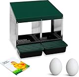 FINCA CASAREJO Ponederos para gallinas + 2 Huevos Falsos + Bloc de Notas | Ponedero Eco 2...