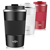 eeQiu Taza de Viaje aislada para Taza de café con Tapa a Prueba de Fugas, 100% Taza de...