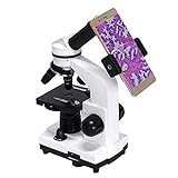 HZYDD Microscopio Digital Microscopio biológico, 40X-1600X Compuesto LED Monocular...