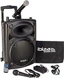 Ibiza Sound PORT10VHF-BT Sistema de sonido portátil y autónomo de 10'/25 cm, 500 W,...