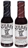 Stubb's Liquid Smoke - Paquete variado de 5 onzas, Mesquite & Hickory, sin gluten, paquete...
