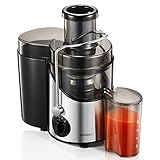 Housnat Licuadora para Verduras y Frutas 400W, Licuadoras Exprimidor de Zumos con Boca de...