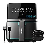 Cecotec Freidora sin Aceite de 5,5 L de Aire Caliente Cecofry Full InoxBlack 5500 Pro con...