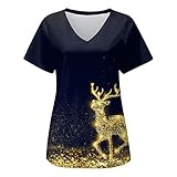 sutelang lurryly Kasacks Mujer Colorido Cuidado Mujer Talla Grande Manga Corta Cuello de...