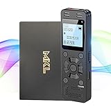 Tiempo de Grabación 2217H Grabadora Voz, 32 GB Grabadora de Voz, con 2 Micrófonos...