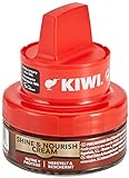 KIWI Crema abrillantadora con aplicador, Nutre y Protege, para calzado Marrón medio, 50ml