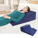 SUMBITOD Cuña Antireflujo Adulto, Almohada de Espuma de cuña antirreflujo Multiusos,...