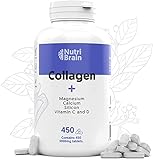 Colágeno Hidrolizado con Magnesio | Bote XXL, 450 Cápsulas (6 meses) | Potenciado con...