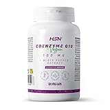 Coenzima Q10 100mg de HSN | 120 Cápsulas Vegetales de Ubiquinona Q10 con Pimienta Negra...