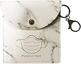 Estuche para guardar mascarilla facial antibacteriana Funda de Piel ecologica PU, Caja con...