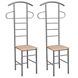 2 x Perchero valet de ropa en forma de árbol con asiento