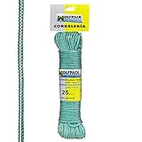 Cuerda Trenzada Polipropileno Blanca / Verde (Madeja 25 m.)