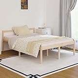 JUNZAI Estructura de Cama, Somier Cama, Base Cama, Marco De Cama, Base Somier, Madera...