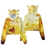 GIFZAA The Legend of Zelda Sudadera con Capucha Orejas De Gato Niños 3D Caricatura Juego...