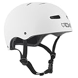 TSG Helm Skate BMX Injected Colors Solid Color, Unisex, Blanco, S/M