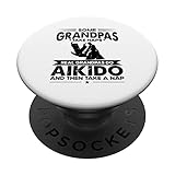 Un abuelo se echa una siesta El verdadero abuelo hace aikido PopSockets PopGrip...