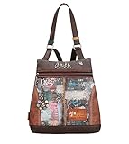 Anekke - Mochila de Mujer - Bolso Mediano - Bolsa de Viaje de Polipiel con 3 Asas - Bolso...