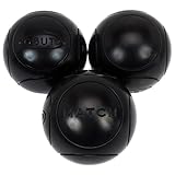 Obut Match - Bolas de petanca negras (diámetro: 72 mm), Negro , 720g