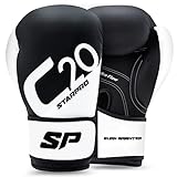 Starpro C20 Guantes de Boxeo de Cuero PU para Entrenamiento Sparring en Muay Thai...