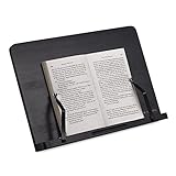 Navaris Soporte para Libros - Atril Plegable de bambú para Libro de Cocina Lectura o...