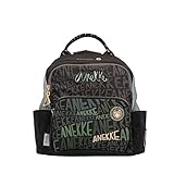 Anekke - Mochila de Mujer - Bolso Mediano - Bolsa de Polipiel con 2 Asas 3 Bolsillos -...