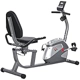 HOMCOM Bicicleta Estática Reclinada con Pantalla LCD y Volante de Inercia de 3 kg...