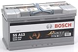 Bosch S5A13 Batería de coche 95A/h 850A tecnología AGM adaptado para vehículos con...
