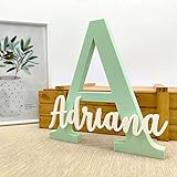 Letra con Nombre decorativa personalizada para apoyar o colgar. Medidas y Colores a...
