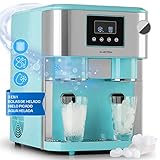 Klarstein Maquina de Hielo para Encimera, Maquina Hacer Cubitos de Hielo Domestica,...