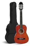 Navarrez NV11 guitarra clásica marrón 4/4, bolsa/Gig Bag, 2 púas