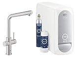 Grohe Blue Home Starter Kit - grifo de cocina con filtro de agua, caño en L (‎31454DC1)