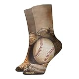 Calcetín corto para hombre y mujer, 30 cm, estilo vintage, para bate de béisbol, de...