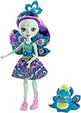 Enchantimals Patter Peacock y Flap, muñeca con mascota (Mattel FXM74)