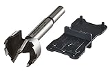 wolfcraft 8728000 - Broca Forstner CV + plantilla de marcado para bisagras Ø 26 + 35 mm...