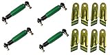 4 x AL-KO Octagon eje Amortiguador Amortiguador verde + 4 x plana
