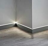 Perfil filomuro de aluminio para zócalos Madera y cerámica light 80 - n. 4 varillas de...