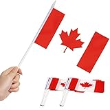 Anley Canada Stick Flag, Mini Bandera Canadiense de 5x8 Pulgadas (12 X 20 cm) con Poste...