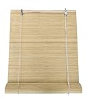 Estores de Bambú Cortina de Madera Natural Reforzado | Persiana Enrollable para Ventanas...
