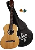 Guitarra Clásica Española Estudio UKAM mod.AM-GCE01 con funda mochila con bolso y asa...