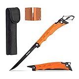 Cuchillo fileteador plegable para pesca, cuchillos de caza para filetear pescado y...