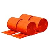 Serpentinas de papel crepé naranja-4,5 cm de ancho, 25 m de largo, 12 rollos
