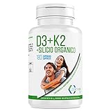 Vitamina D3, vitamina K2 y silicio orgánico para el mantenimiento de unos huesos fuertes...