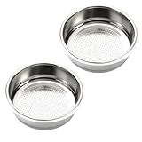 (Pack 2 Uds) Filtro cafetera 51mm de una sola capa - Filtro cafe poroso acero inoxidable...