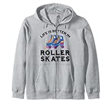 La vida es mejor en patines patinaje en línea patinador Sudadera con Capucha