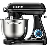 Batidora Amasadora, PHISINIC Amasadora de Pan Repostería, 1800 W 6.5 L Robot de Cocina...